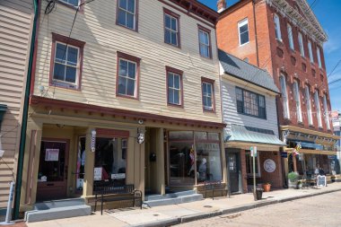 Maryland 'in Chesapeake Körfezi' ndeki tarihi Annapolis şehri. Old Town bölgesinde çeşitli mimari tarzlar.