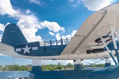 Airplane on the USS North Carolina Open Air Museum Ship clipart