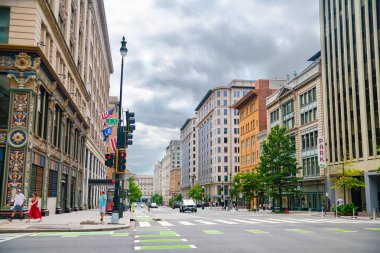Washington DC 'nin tarihi mimarisi. Geniş sokaklar ve otoyollar.
