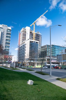 Çok katlı binaların inşaat mühendisliği. Virginia 'daki Reston Şehir Merkezi