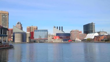 Baltimore, Maryland Inner Harbor görünümünü.