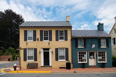 Eski Leesburg, Virginia 'nın mimarisi ve eski kasaba evleri.