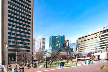 Baltimore 'da işlek bir cadde manzarası.