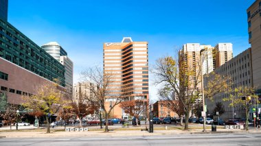 Baltimore 'da işlek bir cadde manzarası.