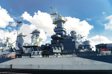 American warship - open air museum, USS North Carolina clipart