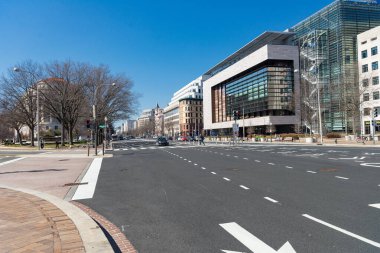 Pennsylvania Bulvarı boyunca Washington 'un merkezindeki binaların mimarisi.,