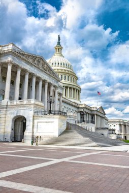 ABD 'nin başkenti Washington DC' de Senato ve Temsilciler Meclisi 'ne ev sahipliği yapan ABD Kongre Binası.