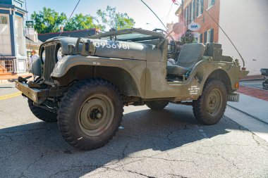 1960 'ların Willys Jeep M38A1 Ordu SUV Leesburg Otomobil Fuarı Virgini