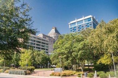 Greensboro, ABD merkezindeki yüksek binalar..