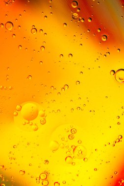 Yağ ve su etkileşimi. Çevre kirliliği, çevre bilimi veya sıvı ayrımı için görsel metafor