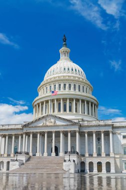 Washington DC 'de mavi gökyüzüne karşı Birleşik Devletler Kongresi.