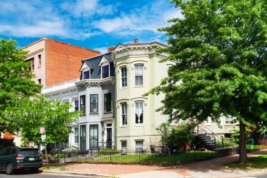 Washington, D.C., ABD 'deki tarihi binalar, sokak mimarisi. Birleşik Devletler 'in başkenti