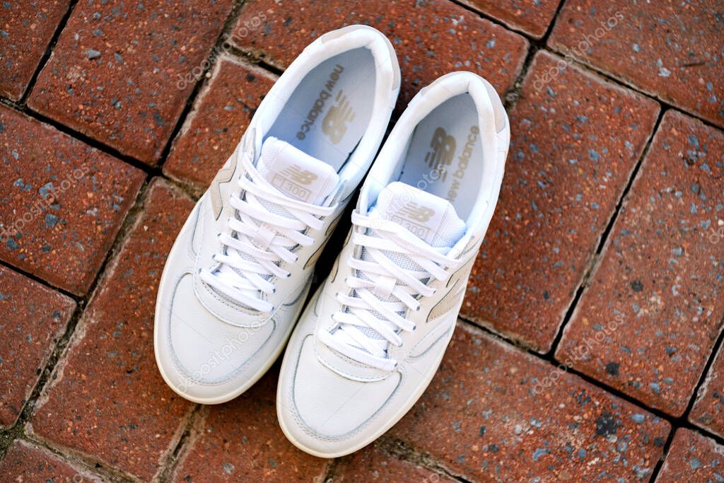 New Balance's modern leather sneakers