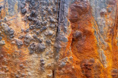 Oksitlenmiş Demir Tabak. Kalıplı Huysuz Yüzey.