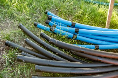 İnşaat alanı için Telekom ve Güç Tüpleri. Sanayi tipi boru hattı..