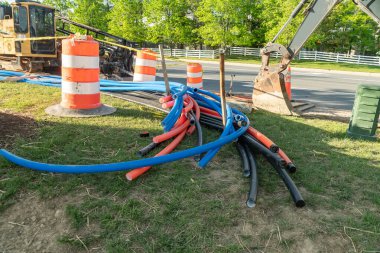 İnşaat Mühendisliği Projeleri için fiber kanallar. Kentsel gelişim altyapısı.