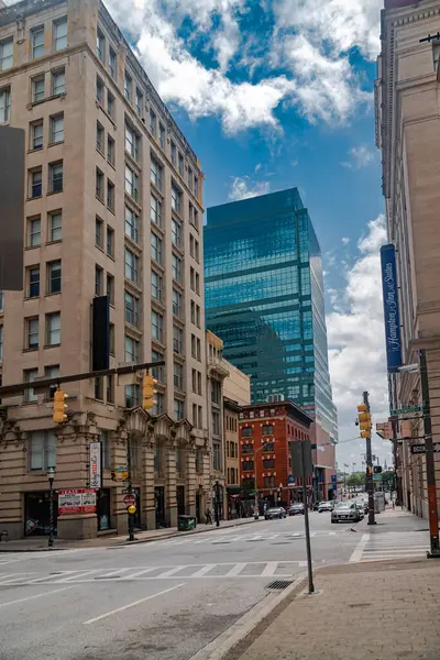Tarihi ve modern binalarla Baltimore 'un merkezinin turistik manzarası