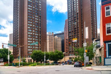 Baltimore finans bölgesi toplu taşıma ve yüksek binalarla