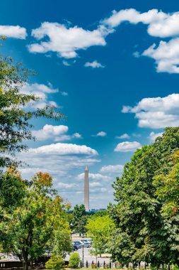 Capitol Hill 'den Washington Anıtı' na doğru bakın. Amerikan tarihi ve demokrasisinin sembolü.