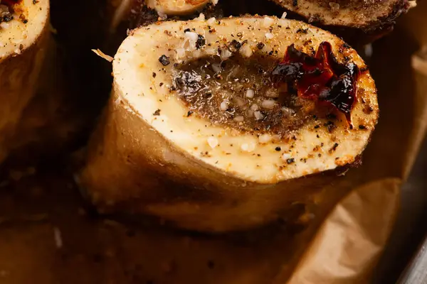 stock image Homemade Roasted Beef Bone Marrow