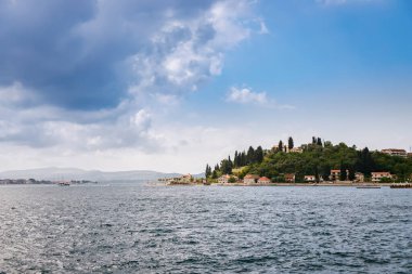 View of the small Kamenari village in the Bay of Kotor, Montenegro