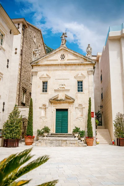 Kleine Kerk Mark Historische Stad Perast Montenegro — Stockfoto