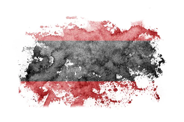 Albania Albanian Civil Ensign Flag Background Painted White Paper Watercolor — Stockfoto