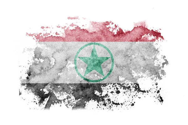 Arabistan Demokratiska Revolutionsfronten För Befrielsen Arabistan Flagga Bakgrund Målad Vitt — Stockfoto