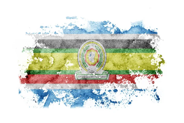 东非共同体 用水彩画在白纸上的非洲国旗背景 — 图库照片