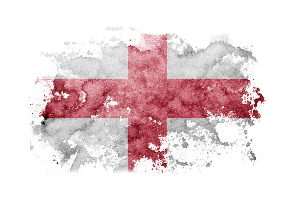 England, English flag background painted on white paper with watercolor