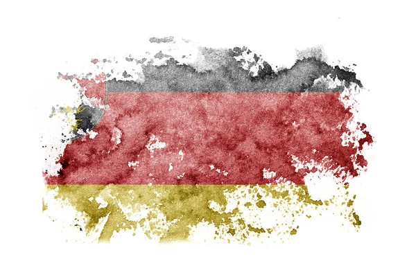 Germany Rhineland Palatinate Flag Background Painted White Paper Watercolor — Stockfoto