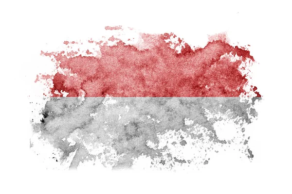 Indonesia Fondo Bandera Indonesia Pintado Sobre Papel Blanco Con Acuarela —  Fotos de Stock