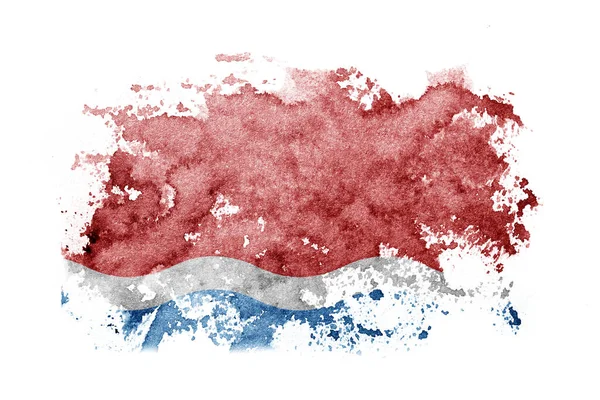Russia Amur Oblast Flag Background Painted White Paper Watercolor — Stok fotoğraf