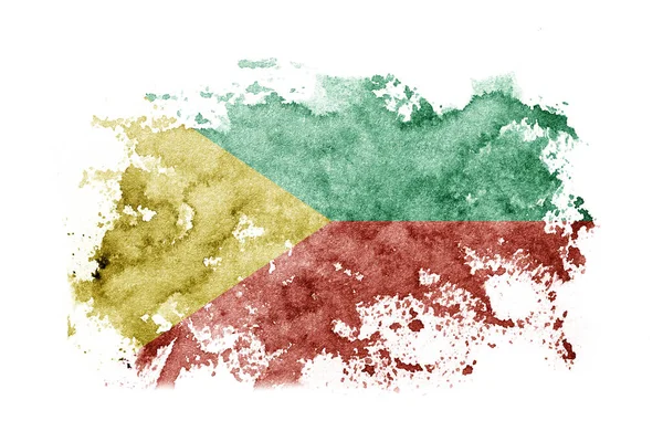 Russia Russian Zabaykalsky Krai Flag Background Painted White Paper Watercolor — Zdjęcie stockowe