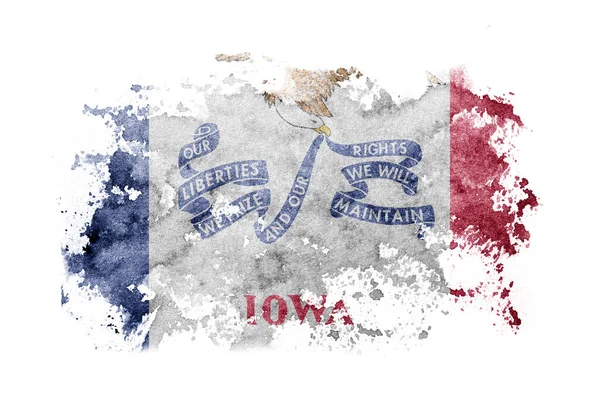 United States America America Usa American Iowa Flag Background Painted — Stok fotoğraf