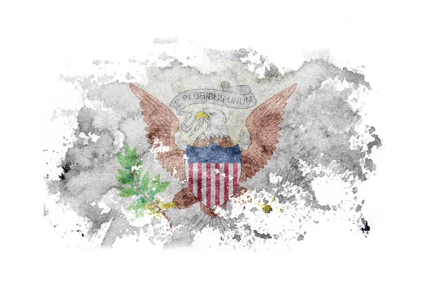 United States of America, America, US, USA, American, Vice President flag background painted on white paper with watercolor