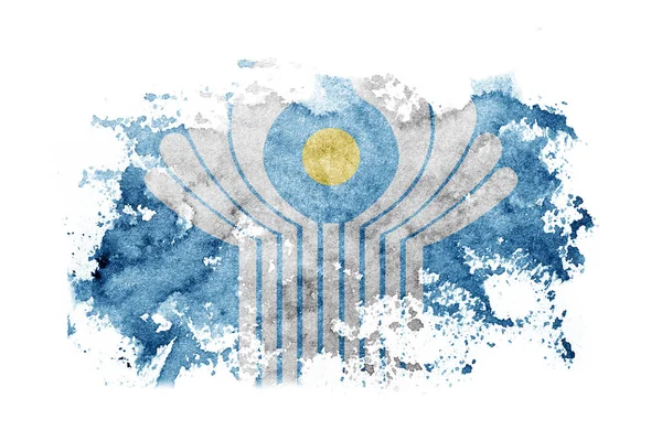 Commonwealth Flag Background Painted White Paper Watercolor 图库照片