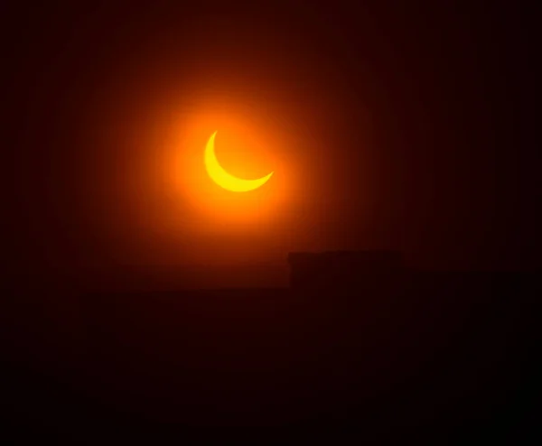 Zaćmienie Słońca Przez Księżyc — Zdjęcie stockowe