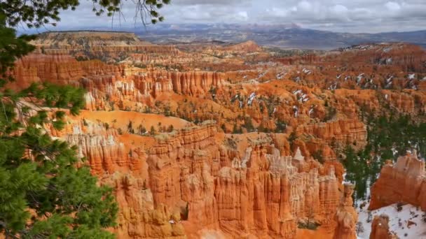 Bryce Canyon National Park Utah Usa Giant Orange Hoodoos Natural — Vídeo de stock