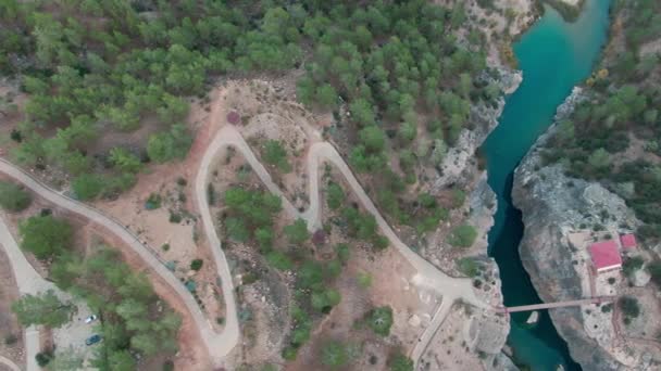 Όμορφη Θέα Του Τοπίου Καταρράκτη Yerkopru Mersin Υψηλής Ποιότητας Πλάνα — Αρχείο Βίντεο