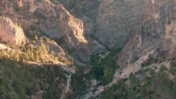 Прекрасный Вид Водопад Еркопру Мерсин Высококачественные Кадры — стоковое видео