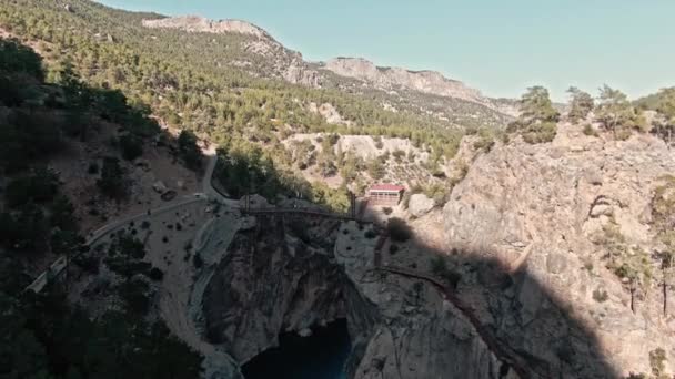Schöne Aussicht Auf Die Wasserfalllandschaft Von Yerkopru Mersin Hochwertiges Filmmaterial — Stockvideo