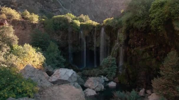 Krásný Výhled Vodopád Yerkopru Mersin Vysoce Kvalitní Záběry — Stock video