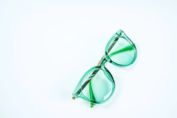 Färgglada Plast Glasögon Isolerad Vit Bakgrund Högkvalitativt Foto — Stockfoto