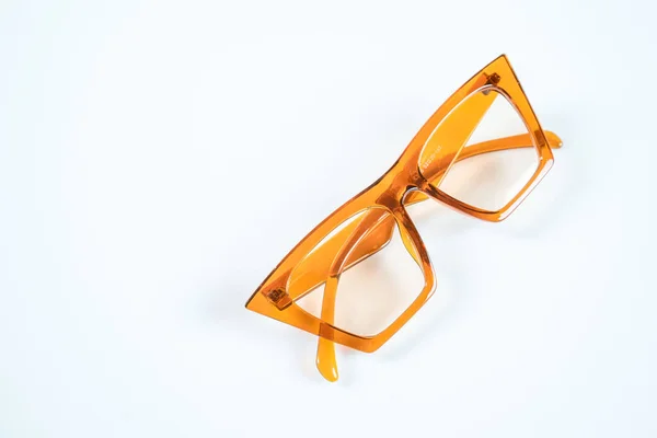Färgglada Plast Glasögon Isolerad Vit Bakgrund Högkvalitativt Foto — Stockfoto