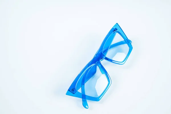 Occhiali Plastica Colorati Isolati Sfondo Bianco Foto Alta Qualità — Foto Stock