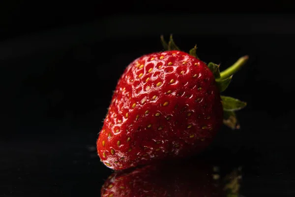 stock image Red ripe strawberries background. Close up, top view. High quality photo