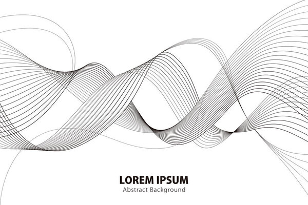 Абстрактный векторный фон. Монохромные линии для брошюры, веб-сайта, дизайна листовок.