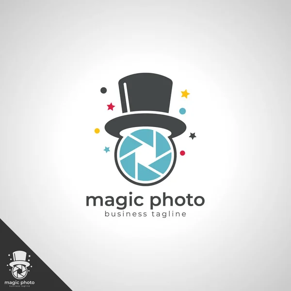 Magic Photo Magic Camera Logo — Stock Vector