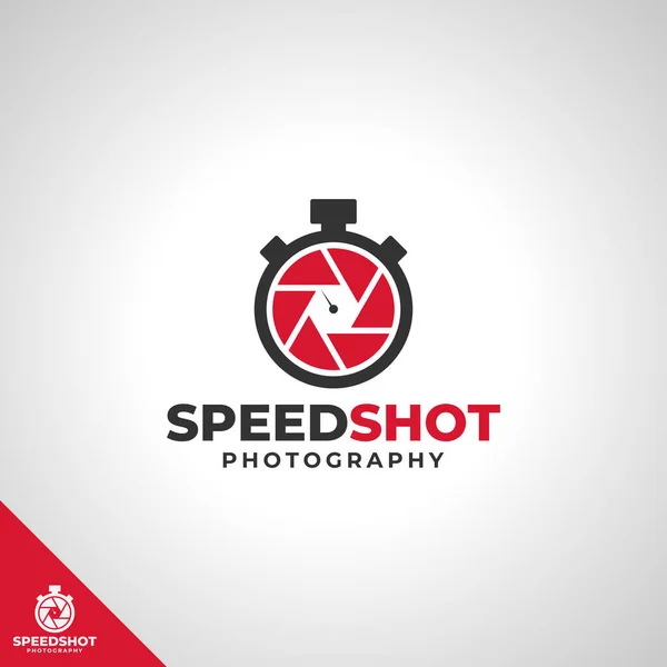 Logotipo Câmera Fotografia Tiro Velocidade — Vetor de Stock